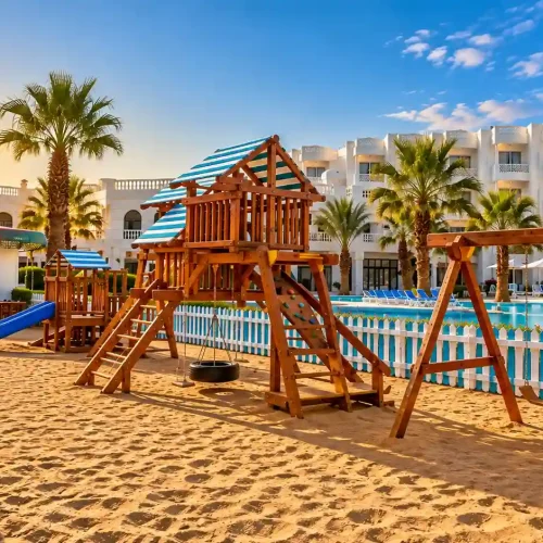 Golden-Hour Resort Playground Paradise