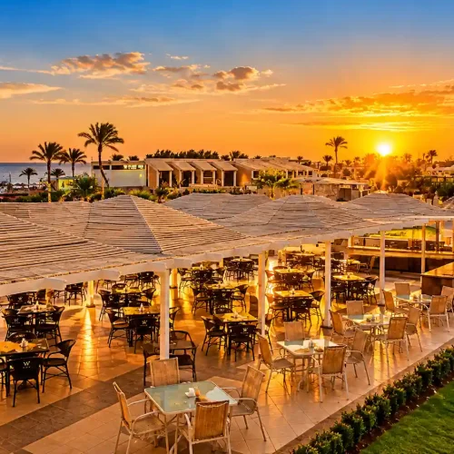 Luxury Resort Dining at Sunset