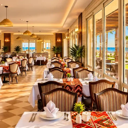 Sunlit Seaside Resort Restaurant